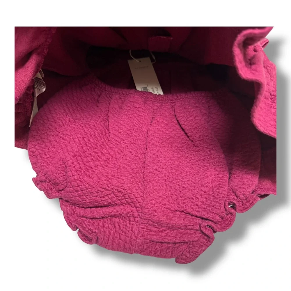 Janie and Jack‎ Kids Berry Pink Quilted Ruffle Dress and Bloomer Set 6-12 Months
